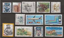 Briefmarken Deutschland, 1988 gebraucht,Teil vollstempel