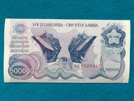 Jugoslawien 1989 - 500000 Dinara aUNC-UNC - AA0029042