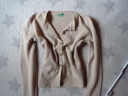 tolle UNITED COLORS OF BENETTON Damen Jacke L / SCHURWOLLE