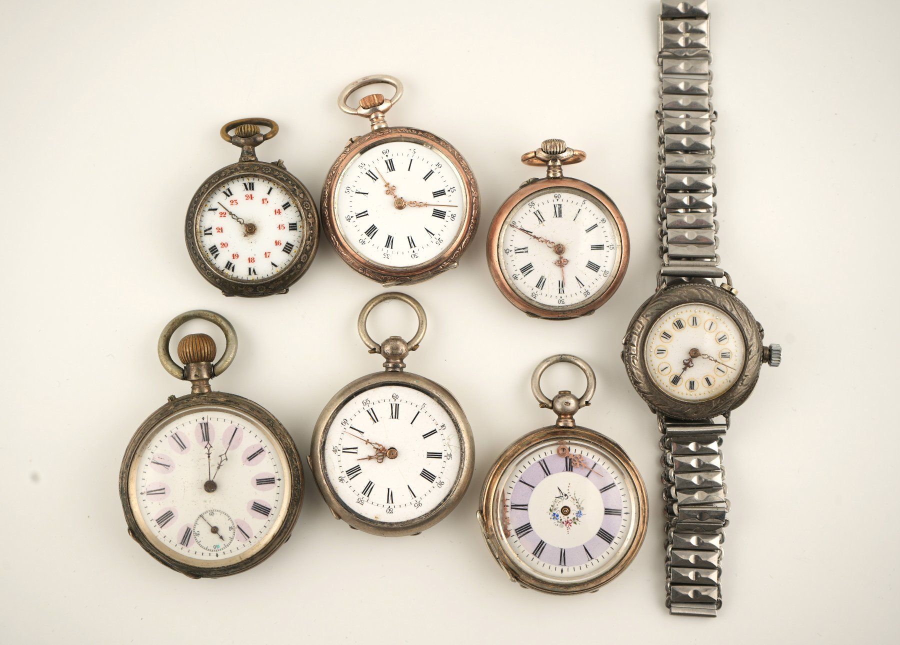 Orologi: Lot Taschenuhren aus Silber – Difettoso da Basel venduto da Vip24