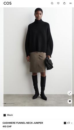 COS 100% Kaschmir Pullover, Grösse M, Schwarz, butterweich