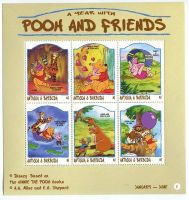 Block "Walt Disney. Winnie Puuh". Antigua und Barbuda