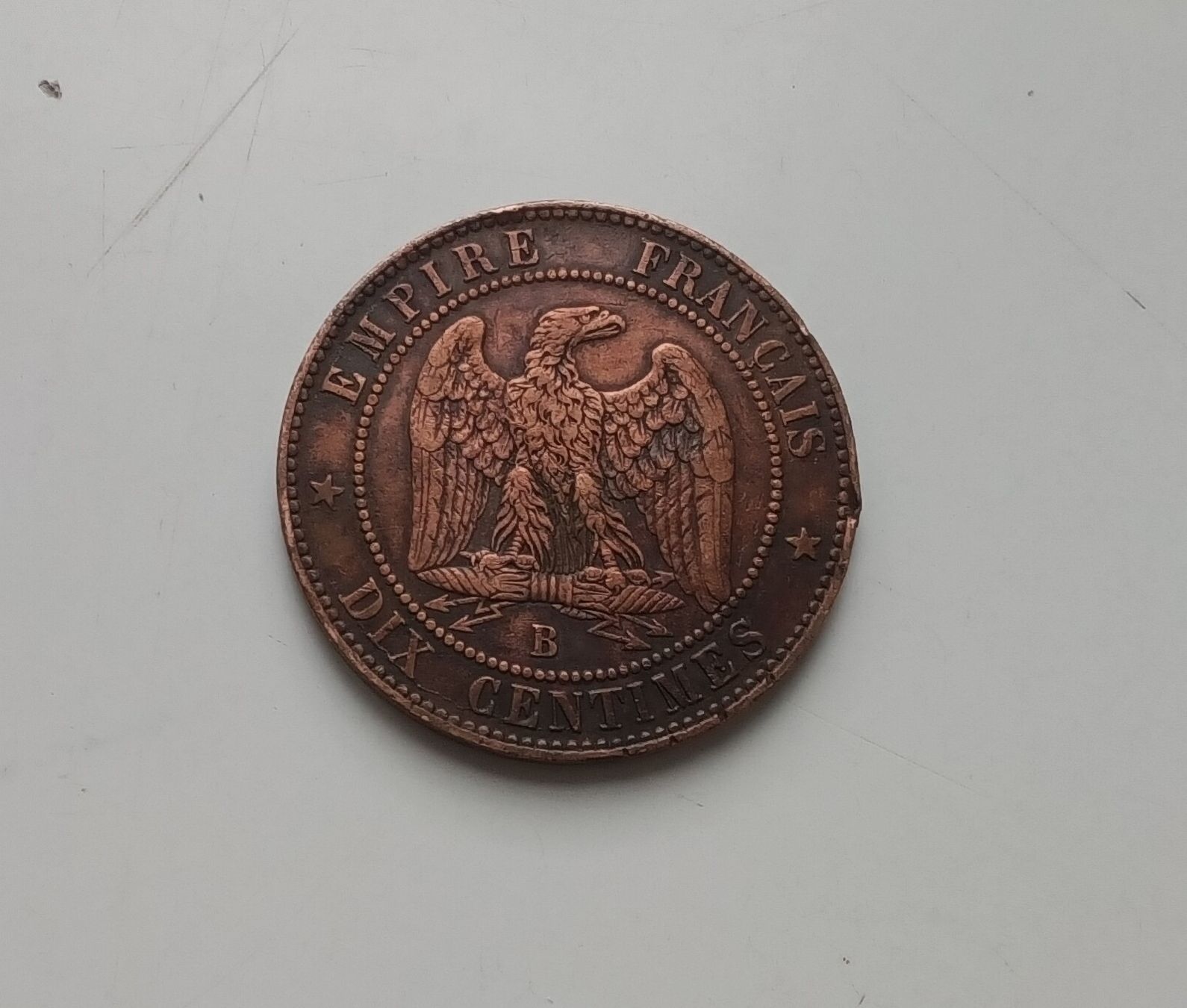 Alle Münzen: Frankreich DIX CENTIMES 1854 – Gebraucht aus Feldbach von carlotta111