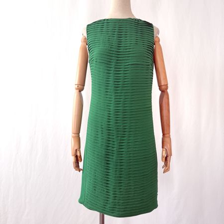 AKRIS Green Silk Dress