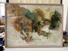 Original-Aquarell des Schweizer Künstlers Hanspeter Fiechter
