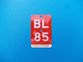 Velonummer / Fahrradnummer BL 85