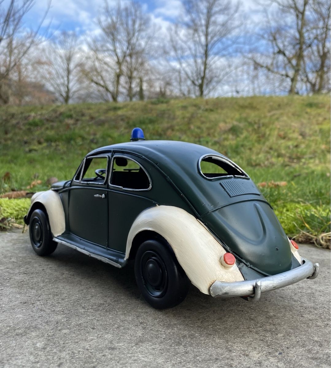 Volkswagen Modellini d'auto: VW Käfer Polizeileitung aus Blech – Nuovo (secondo la descrizione) da Langendorf venduto da Blechfahrzeuge 6