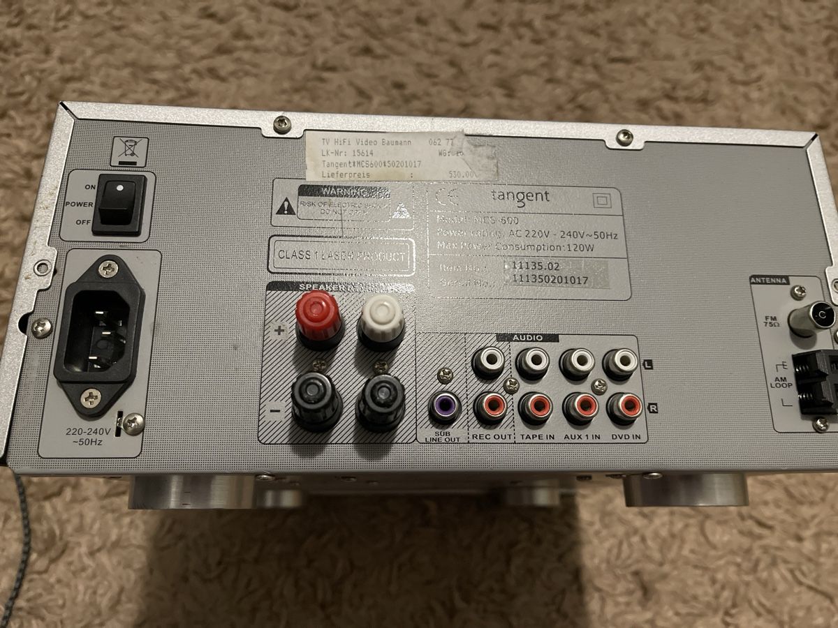 Lecteur multimedia & Streamer: tangent MCS-600 Mini CD System – Défectueux à Unterkulm par AnoliOccasion 3