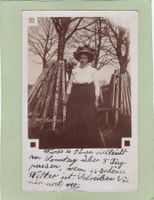 Frau Photokarte ?? gestempelt in Herisau 1910
