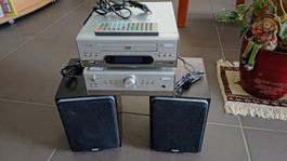 zu verkaufen,  Neon Stereoanlage Silber, dvd, Cd,? tuner, 