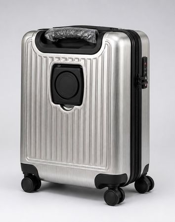 Reisekoffer 🧳 silber ultraleicht 4x Doppelrollen wie Neu 🔝