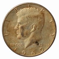USA 1/2 Dollar "Kennedy Half Dollar" 1969 Silber