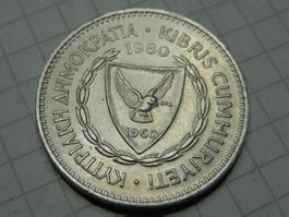 Zypern 50 Mils, 1980 neu