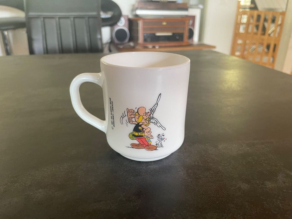 Grande Tasse Vintage Idefix Astérix 1969 - Déco Pub Rétro, état Occasion