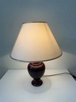 Paolo Marioni Tischlampe glasierte Keramik mit Stoffschirm