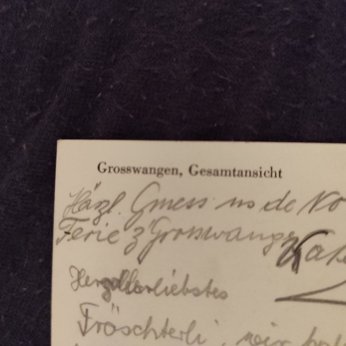 Cartoline postali: Alte Ansichtskarte Grosswangen, gelaufen – Usato da Münchwilen AG venduto da Choche1 1