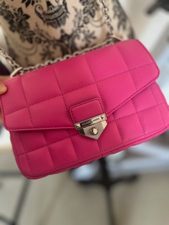 Michael Kors SOHO SM quilted bag Fuchsia Pink NEW W/ Tags