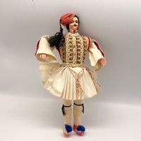Vintage-Trachtenpuppe aus Griechenland - Folklore