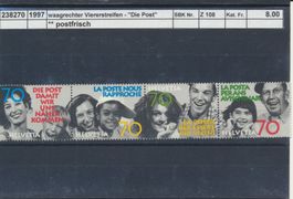 1997 "Die Post" - waagrechter Viererstreifen, ** postfrisch