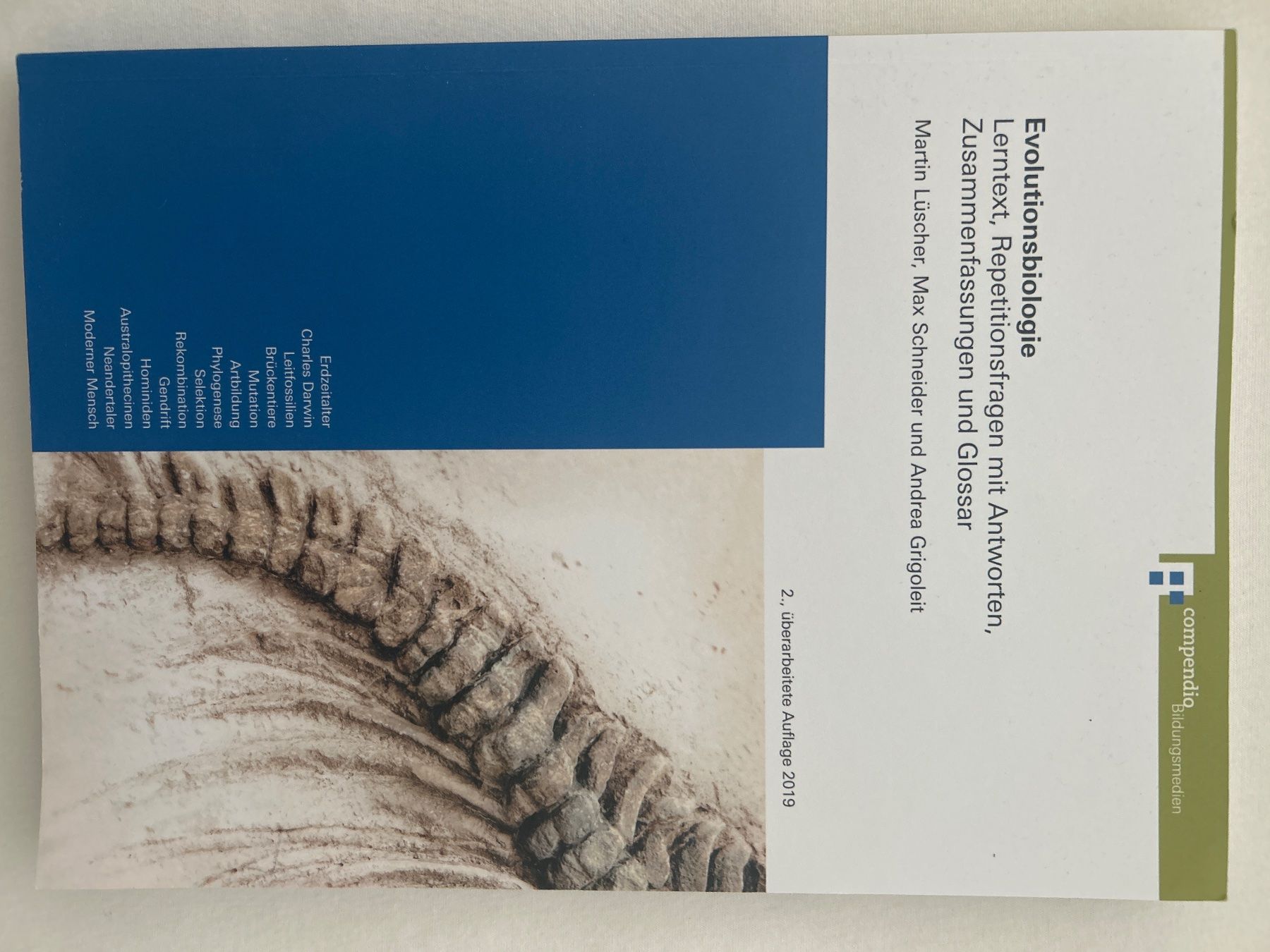 Bücher: Compendio Evolutionsbiologie (2. Auflage, 2019) – Neu (gemäss Beschreibung) aus Zürich von lau_x7fl