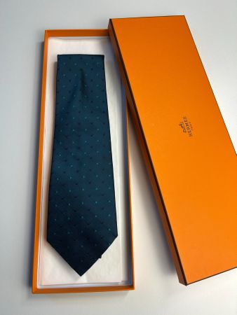 Hermes Taft Dot Krawatte