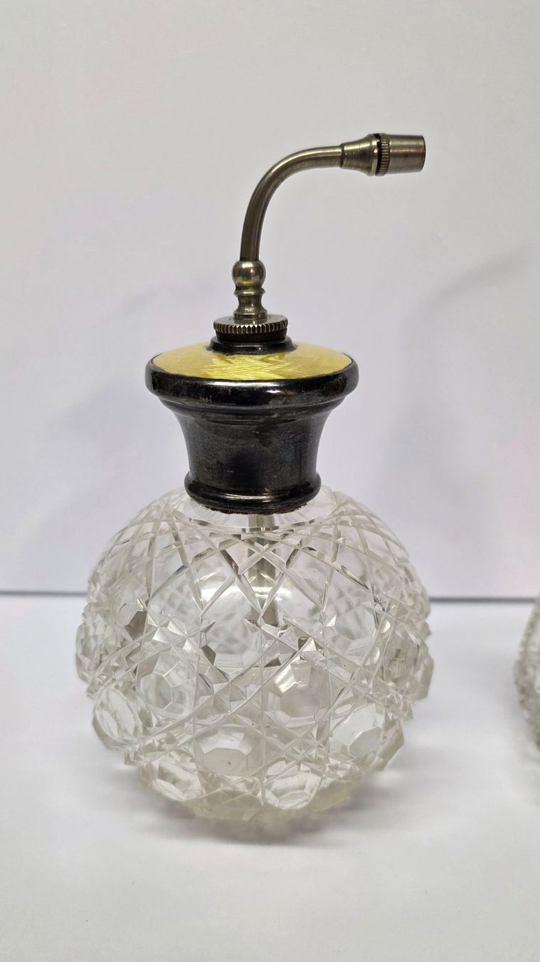 Flaconi: Antike Parfumzerstäuber Sterling Silber Kristall Flacon – Usato da Zürich venduto da spin23 1