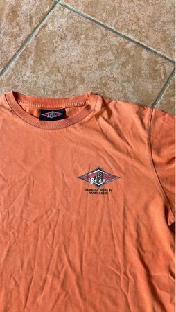 T-shirt vintage BEAR Hawaiian Design, taglia S, arancione