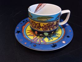 Bopla! Kaffeetasse mit Unterteller - Bopla Tasse u.Teller
