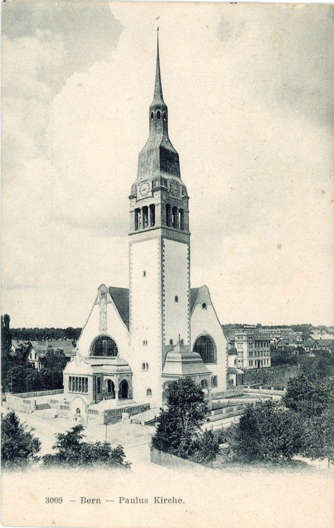 Cartoline postali: Bern  BE  -    Paulus Kirche      um  1 9 1 1 – Usato da Brig venduto da Valcards54