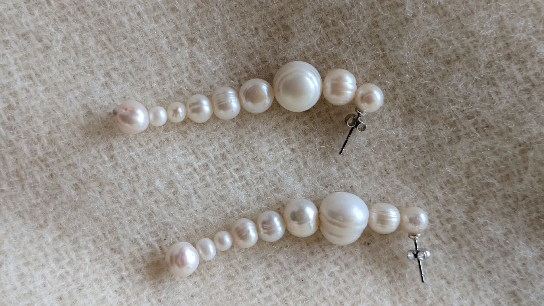 Boucles d'oreille: Süsswaserperlen Ohrringe + Ring – D'occasion à Trüllikon par NAURELIJ
