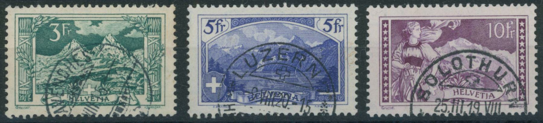 Alle Briefmarken: 1914 - Gebirgslandschaften - gestempelt – Gebraucht aus Schindellegi von leecollect
