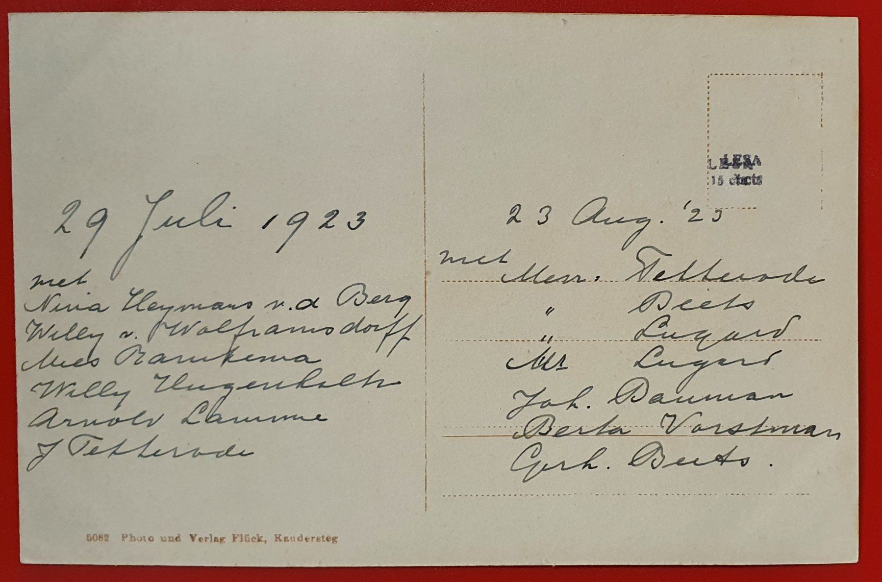 Cartoline postali: Gasterntal 1923 - Heimsitz – Usato da Kreuzlingen venduto da Rschweiz1 1