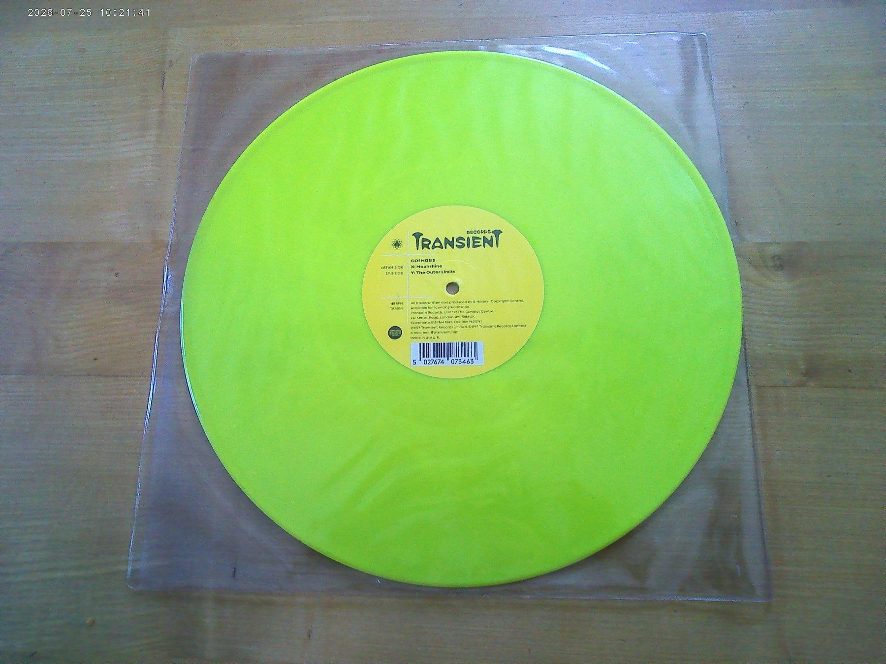 Dischi in vinile: COSMOSIS Moonshine / The Outer Limits YELLOW - UK 1997 – Nuovo e nell'imballaggio originale da Zofingen venduto da mooni89 1