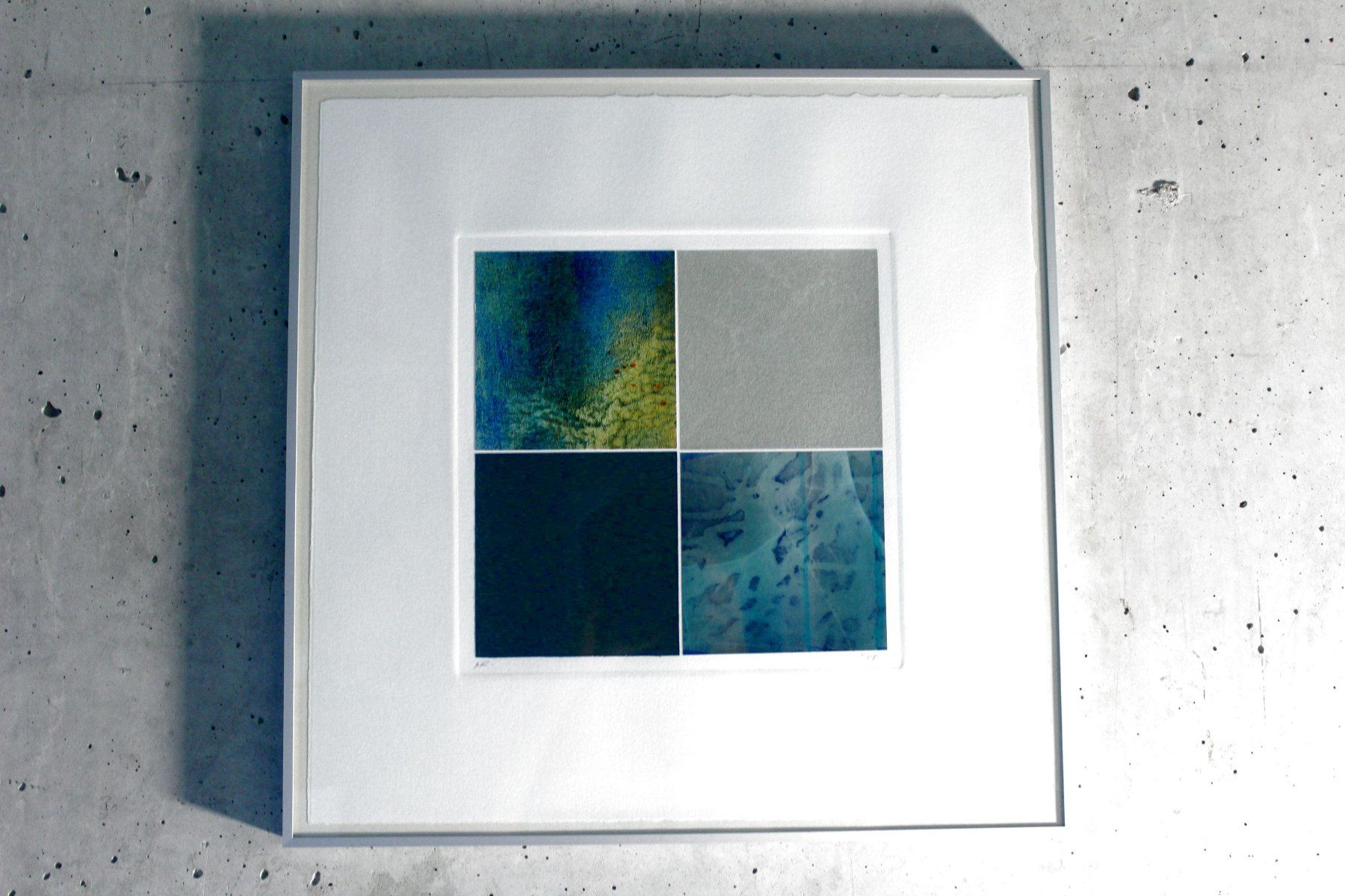 Tableaux: 4x Gemälde / Collage, ELEMENTE, signiert & gerahmt, 2008 – D'occasion à Bern par Vitaneuf 2