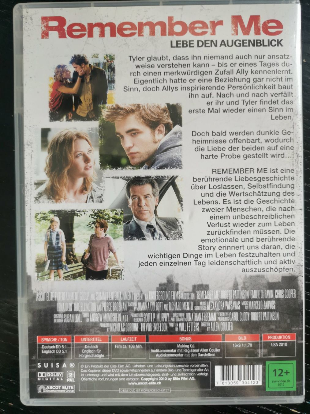 Alle DVDs: DVD Remember Me - Lebe den Augenblick – Gebraucht aus Zürich von fil_t2br 1