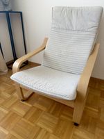 IKEA Poäng Sessel - Helles Holz & Gestepptes Polster - Top 