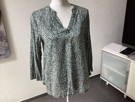 Nile Damen Bluse Langarm Gr. S gemustert super Zustand