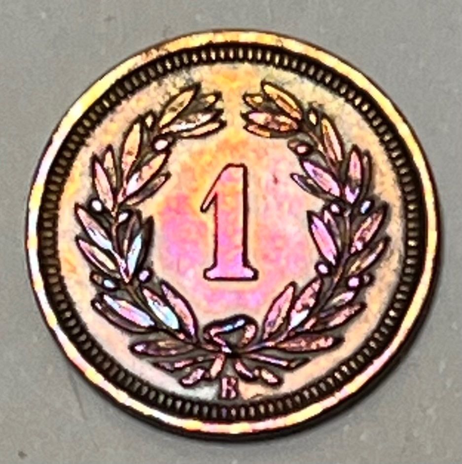 Tutti le monete: 1 Rappen - Schweiz - 1879 – Usato da Dietikon venduto da Numis8953 1