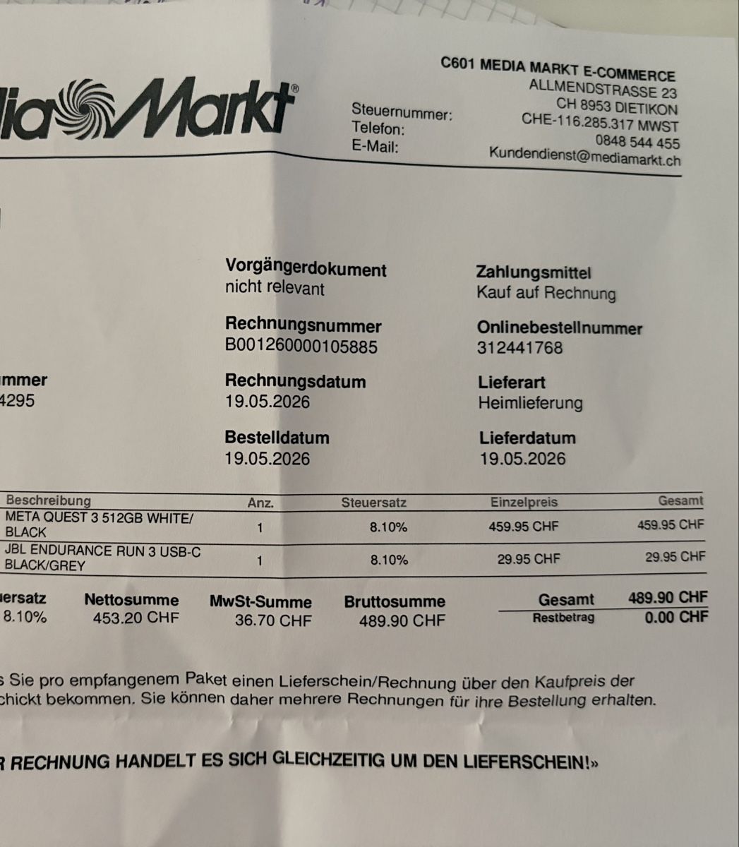 Meta VR Brille: Metaquest 3 512Gb – Gebraucht aus Biel/Bienne von Pat_232 3