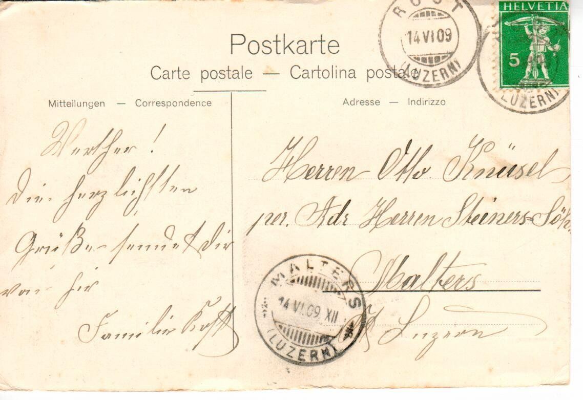 Ansichtskarten: Root LU  1909 – Gebraucht aus Wolhusen von Curver9 1