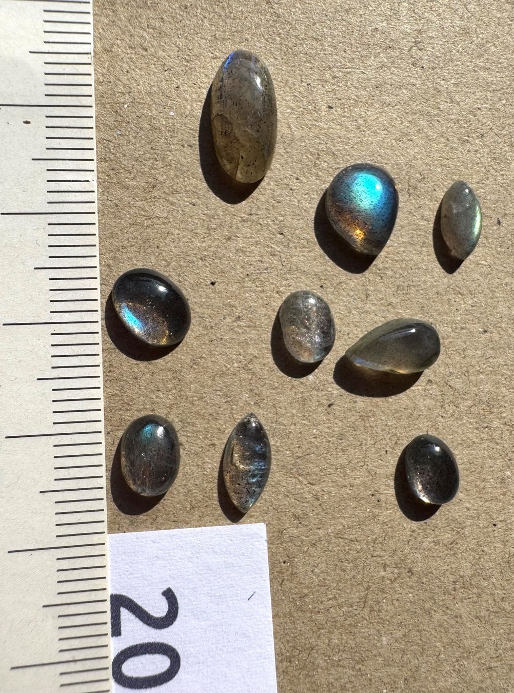 Pietre preziose: Labradorit Cabochons  ECHT!!!   top Farben/Glanz – Nuovo e nell'imballaggio originale da Leuggern venduto da gemshow 6