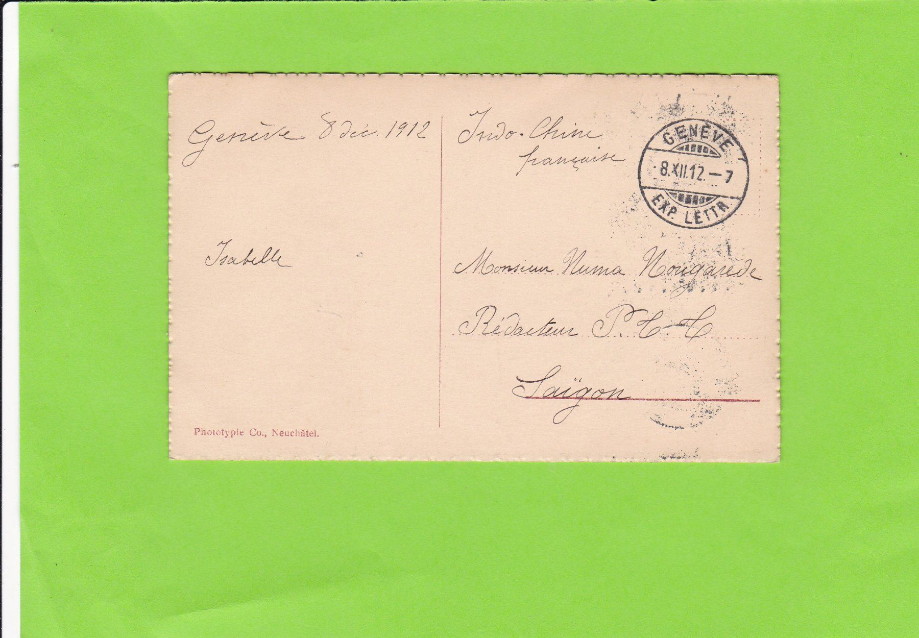 Cartoline postali: Genève--1912 – Usato da St. Peterzell venduto da neckertal 1