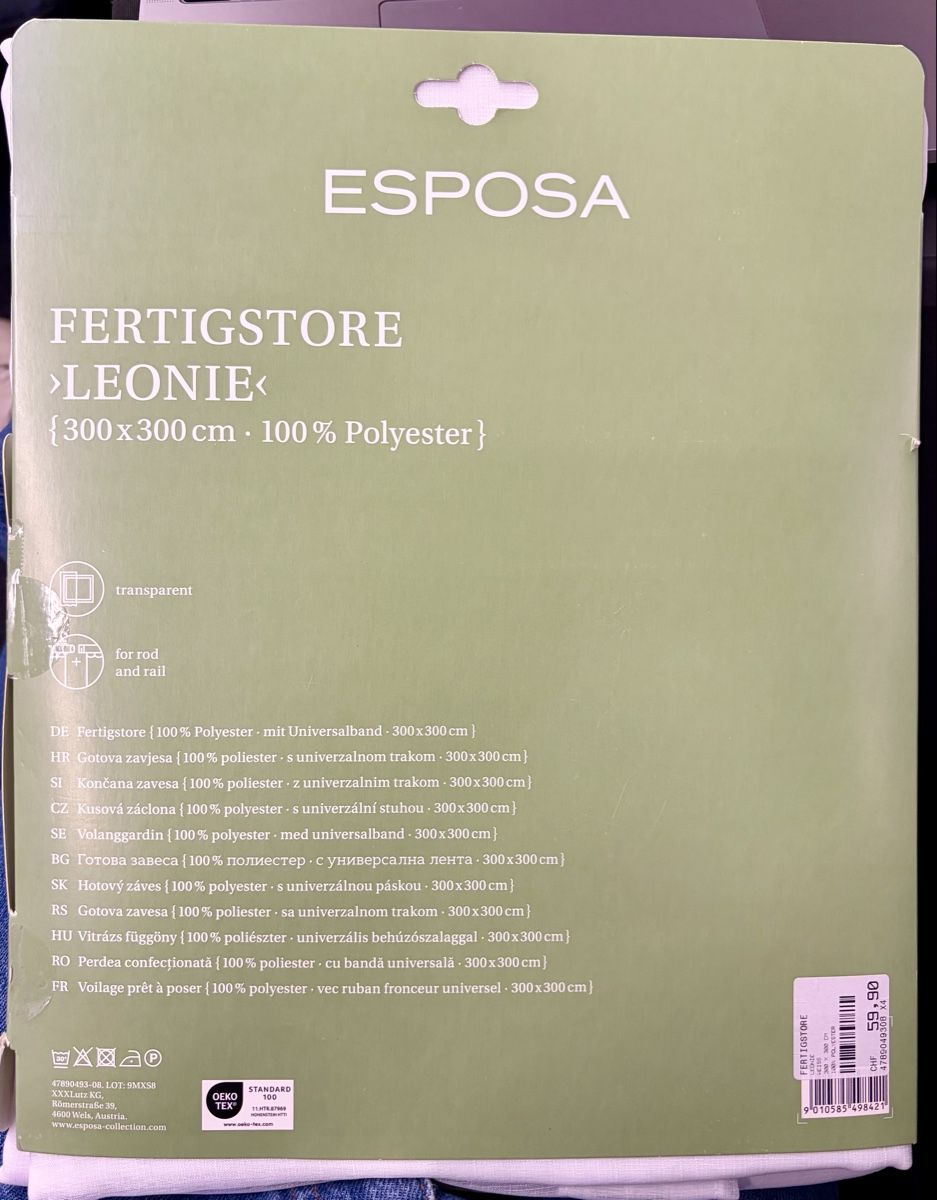 Tende: Fertigvorhang 300x300cm, Weiss, Neu – Nuovo e nell'imballaggio originale da Bern venduto da jeanine_bieri 1