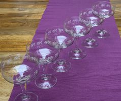 Titel: Vintage Champagner-Schalen / Dessertgläser, 6er-Set