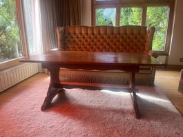 Holz-Salontisch im Landhausstil – 140 × 73 × 60 cm