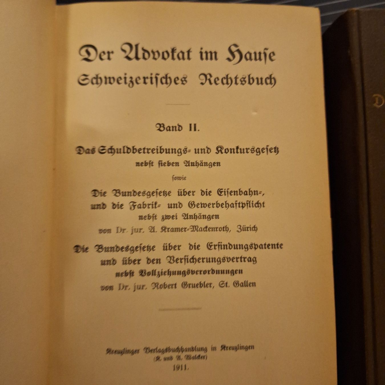 Bücher: Der Advokat im Hause, Schweizerisches Rechtsbuch, 1911 – Gebraucht aus Opfikon von Carslo5 1