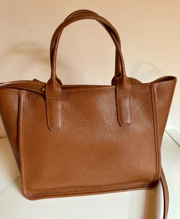 Sac Longchamp Le Foulonné - Cuir Grainé Caramel.