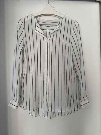 Vila Bluse gestreift, Gr. XS, weiss-schwarz, neuwertig