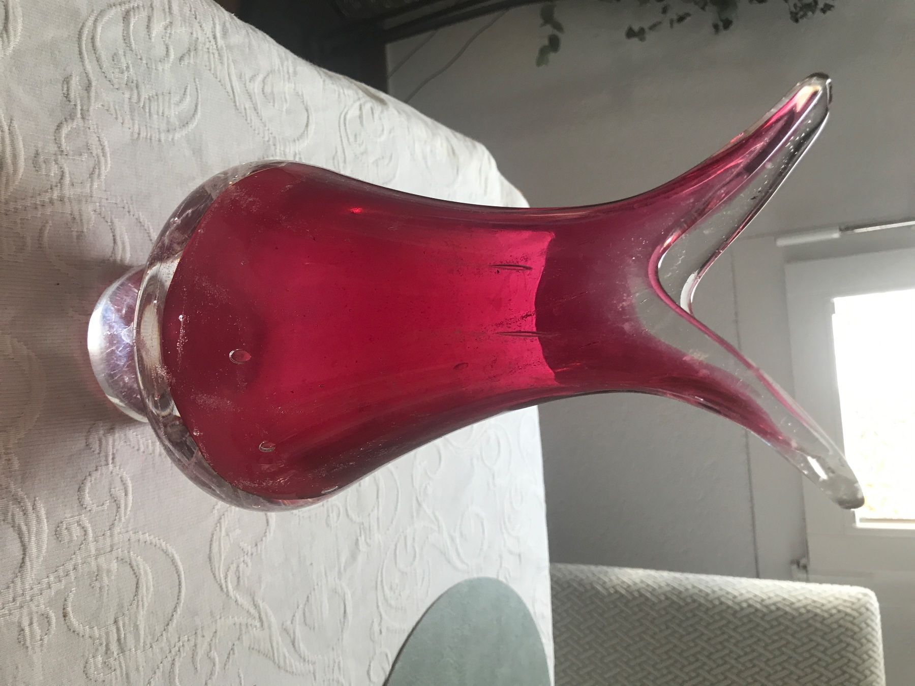 Murano Vasi & Recipienti: Murano  Glasvase, rubinrot – Usato da Wettingen venduto da Andres54 2