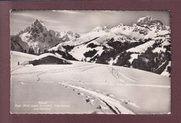 GSTAAD Blick gegen Gummfluh, Videmanette und Rüblihorn 1944